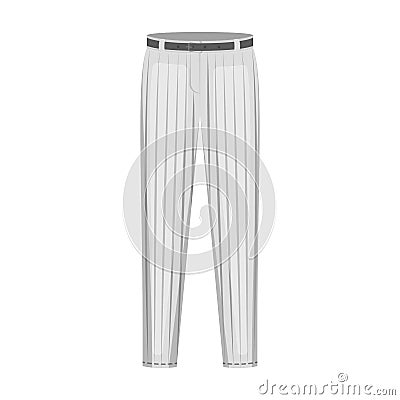 Uniform pants baseball. Baseball single icon in monochrome style vector symbol stock illustration web. Vector Illustration