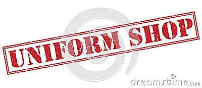 Uniform shop red stamp Stock Photo