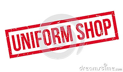 Uniform Shop rubber stamp Stock Photo