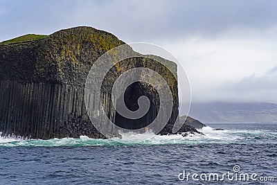 The entrance to Fingal's Cave on the isle of Staffa in Scotland Stock Photo