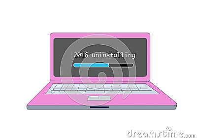 Uninstall 2016 concept Vector Illustration