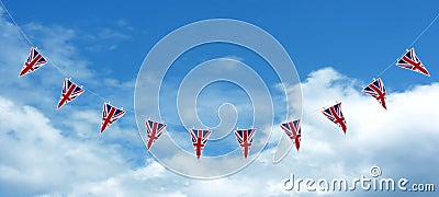 Union Jack Bunting and Banners Stock Photo