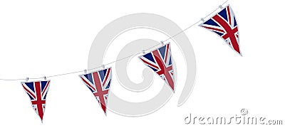 Union Jack Bunting and Banners Stock Photo