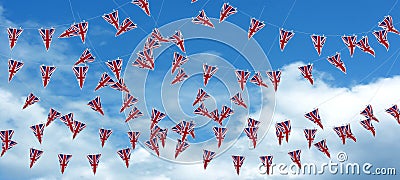 Union Jack Bunting and Banners Stock Photo