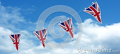 Union Jack Bunting and Banners Stock Photo