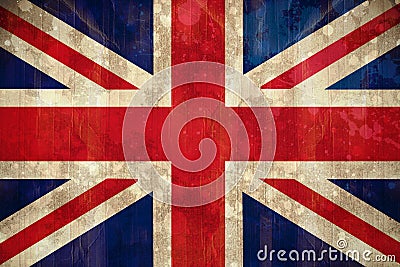 Union jack flag in grunge effect Stock Photo