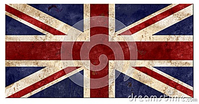 Union Jack Grunge Tin Stock Photo