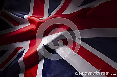 Union Jack in Shadows Stock Photo