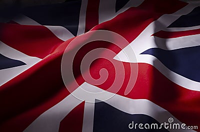 Union Jack in Shadows Stock Photo