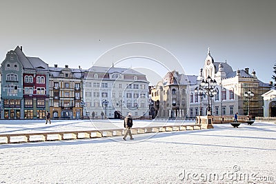 Union square in Timisoara Editorial Stock Photo