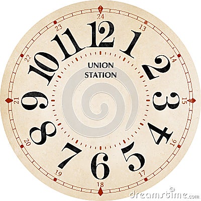 Union station clock Stock Photo