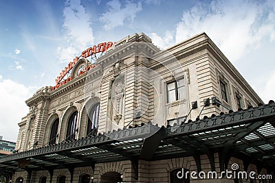 Union Station in Downtown Denver, Colorado Stock Photo