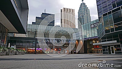 Union Station in Downtown Toronto is the busiest train station in Canada July 2016 Editorial Stock Photo