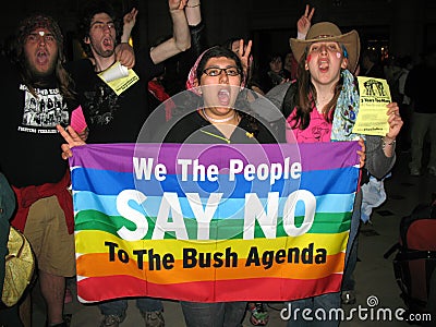 Union Station Protest Editorial Stock Photo