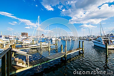 Union Wharf Waterfront in Fells Point in Batimore, Maryland Editorial Stock Photo