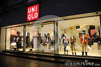 Uniqlo fashion boutique Editorial Stock Photo