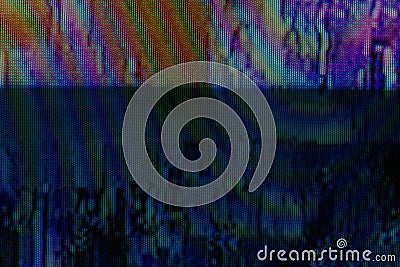 Abstract digital design backdrop with tv glitch error Stock Photo