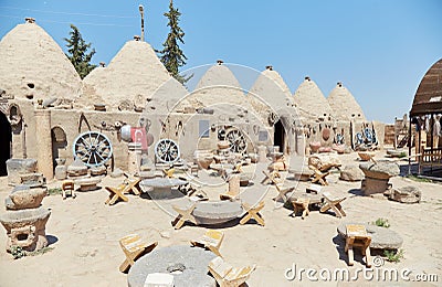 The Unique Ancient Beehive Houses of Harran, Turkey Editorial Stock Photo