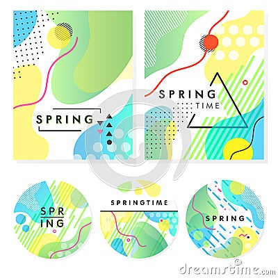 Unique artistic spring cards Stock Photo