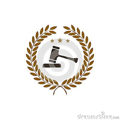 Unique attorney logo template Vector Illustration