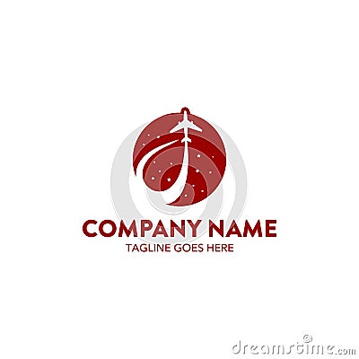 Unique aviation logo template Vector Illustration