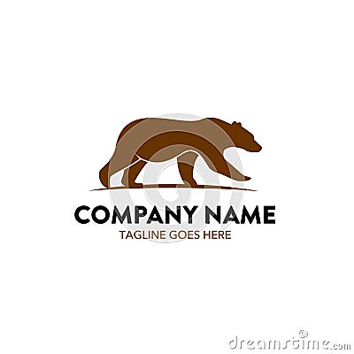 Unique Bear Logo Vector Illustration