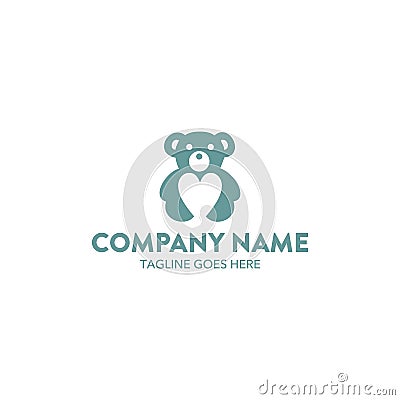 Unique bear logo template. vector. editable Vector Illustration