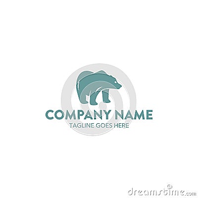 Unique bear logo template. vector. editable Vector Illustration