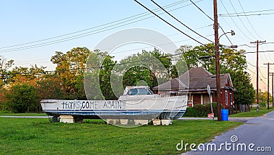 Unique Boat Sign Montgomery Alabama Editorial Stock Photo