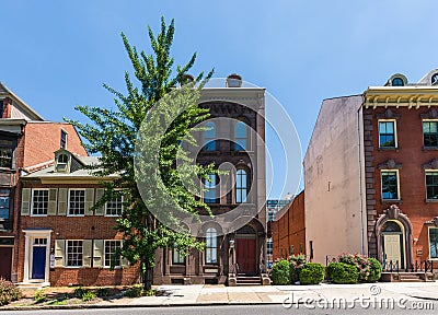 Unique Buildings Surrounding The Pennsylvania Capitol Building i Editorial Stock Photo