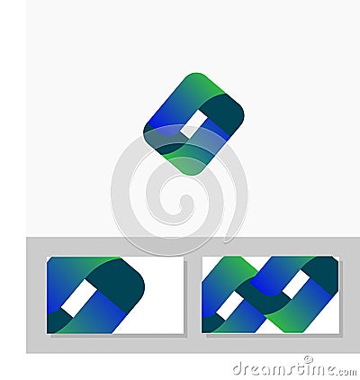Unique Businness for IT Application Logo Vector & Namecard busiines card Vector Vector Illustration