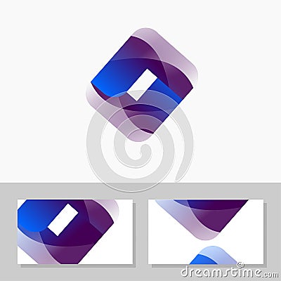 Unique Businness for IT Application Logo Vector & Namecard busiines card Vector Stock Photo