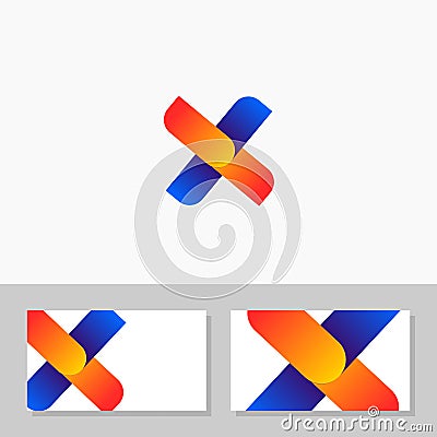 Unique Businness for IT Application Logo Vector & Namecard busiines card Vector Stock Photo