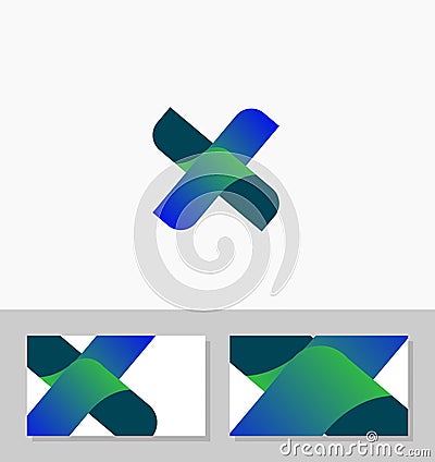 Unique Businness for IT Application Logo Vector & Namecard busiines card Vector Stock Photo