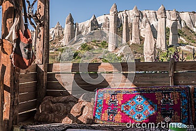 Unique Cafe Located in Love Valley in Cappadocia, Turkey Stock Photo