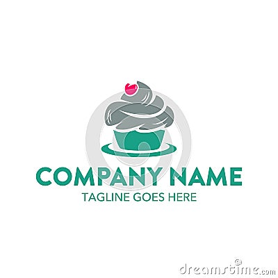 Unique cake and cookies logo template. vector. editable Vector Illustration