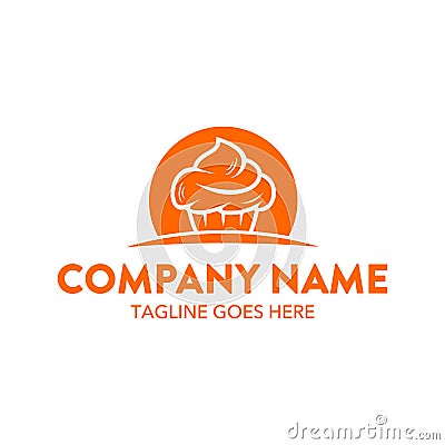 Unique cake and cookies logo template. vector. editable Vector Illustration