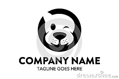 Unique cat, dog, pt, petshop logo template Vector Illustration