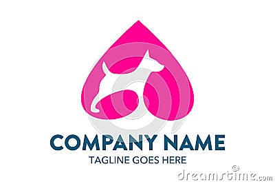 Unique cat, dog, pt, petshop logo template Vector Illustration