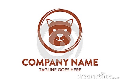 Unique cat, dog, pt, petshop logo template Vector Illustration