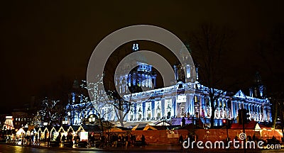 Christmas City hall in Belfast Editorial Stock Photo