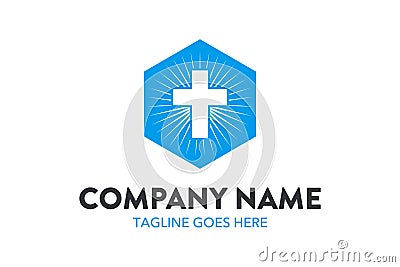 Unique church logo template Vector Illustration