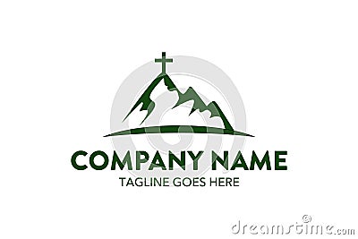 Unique church logo template Vector Illustration