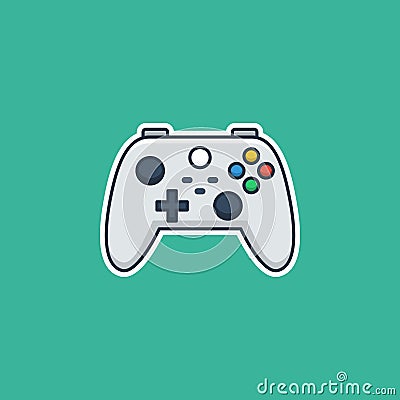 Unique Cute Stick Game Flat Icon or Stickers Vector Illustration