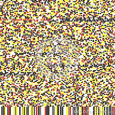 Unique Design Abstract Digital Pixel Noise Glitch Error Video Damage Cartoon Illustration