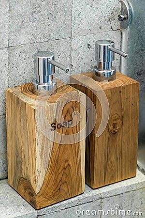 Unique design soap dispenser Stock Photo