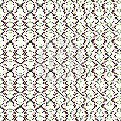 Unique Elegance Colorful Scribble Native Ethnic Bright Diamond Seamless Pattern Background Stock Photo