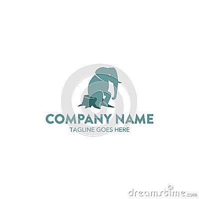 Unique Elephant Logo Vector Illustration