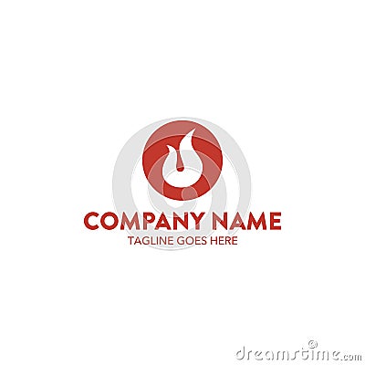 Unique flame related logo template. vector. editable Vector Illustration