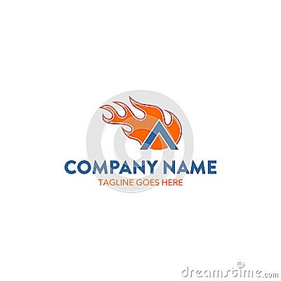 Unique flame related logo template. vector. editable Vector Illustration